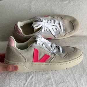 Veja Suede V-10 Sneakers Madewell Exclusive Sneakers Pink Cream Women’s Size 7